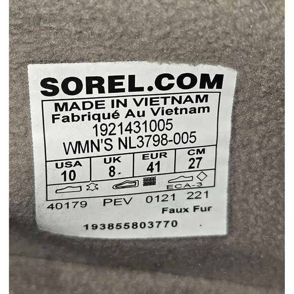 Sorel Women's Beige Suede Leather Waterproof  Out N About Plus Mid Size 10 2868 - Picture 8 of 16